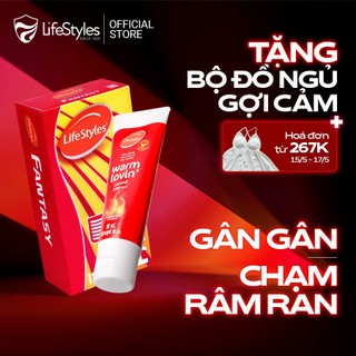 Combo Bao Cao Su LifeStyles Fantasy Có Gân Ngang Ôm Sát Cao Cấp Hộp 12 bao + Gel Bôi Trơn LifeStyles Warm Lovin' 50ml