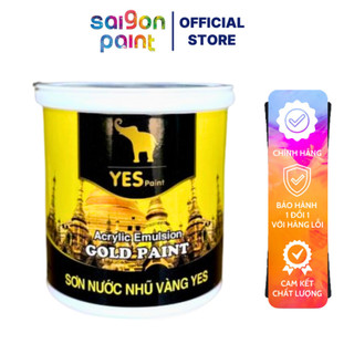 Combo 2 Lon Sơn Nhũ Vàng 1K Yes Lon 800Gram Tăng Độ Bền Của Sơn Từ 7-8 Năm Lên 10 Năm