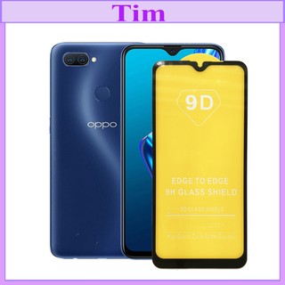 "Kính cường lực OPPO A1k " 9D Full màn hình, Ảnh thực shop tự chụp, tặng kèm bộ giấy lau kính TimShop