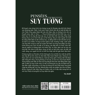 Sách - Suy Tưởng - Pensées (Blaise Pascal) - IRED Books