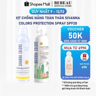 Xịt Chống Nắng Toàn Thân Sivanna Colors Protection Spray SPF20 nâng tone chống nước - TV102