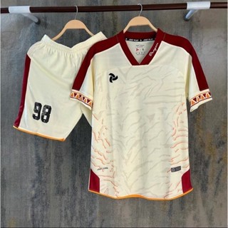 Áo đá bóng nam/nữ xoáy màu kem thấm hút mồ hôi, không mùi, thoáng khí