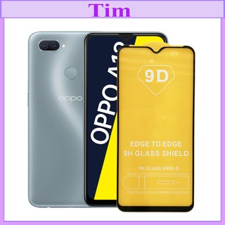 "Kính cường lực OPPO A12 " 9D Full màn hình, Ảnh thực shop tự chụp, tặng kèm bộ giấy lau kính TimShop
