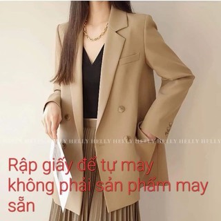 Rập áo vest nữ, rập may áo vest, rập áo vest nữ tay dài
