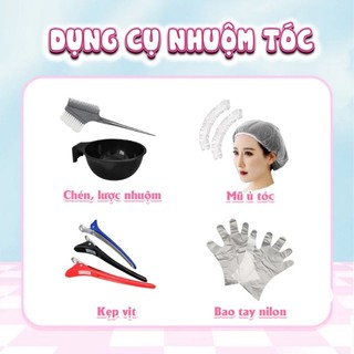 Combo dụng cụ nhuộm tóc tiện lợi.