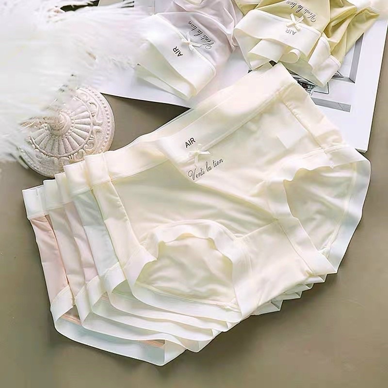 Combo 10 Quần Lót Nữ Su Lụa Không Viền Mềm Mại Nhẹ Thoáng Size M L XL