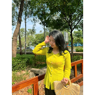 ÁO BÀ BA CỔ TIM MÀU TRƠN ( ÁO LẺ KHÔNG KÈM QUẦN )