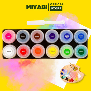 Màu nước thiên long acrylic SET 12 MÀU Colokit 15ml - màu nước acrylic thiên long vẽ tranh MIYABI