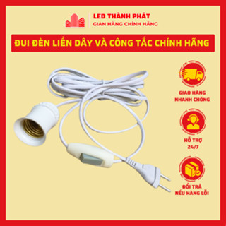 Đui đèn liền dây E27 có công tắc dạ quang chống vỡ , Dây điện kèm đui chịu nhiệt chịu mưa