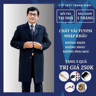 Áo dạ nam .áo dạ nam trung niên dáng dài sang trọng lịch lãm Cao Cấp