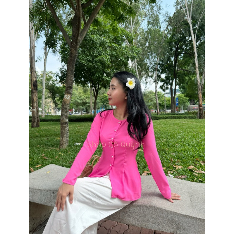 BỘ BÀ BA CỔ TIM MÀU TRƠN