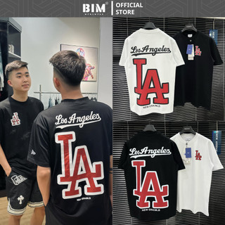 Áo Phông Nam BIM MENSWEAR in logo L.A - Áo Thun Nam Nữ Mờ Lờ Bê Chất Cotton Cao Cấp