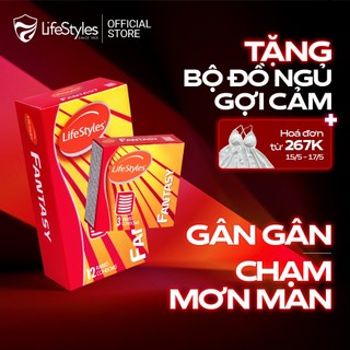 Combo Bao cao su Lifestyles Fantasy 12 bao + 1 hộp bao cao su Lifestyles Fantasy 3 bao