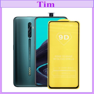 "Kính cường lực OPPO Reno 2F " 9D Full màn hình, Ảnh thực shop tự chụp, tặng kèm bộ giấy lau kính TimShop