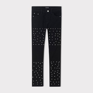Quần jean đen co dãn đính đinh tán nhiều skinny cao cấp - roy design