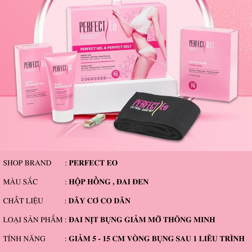 Đai kèm gel giảm mỡ perfect eo chính hãng