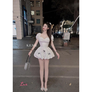 Đầm bí tay phồng