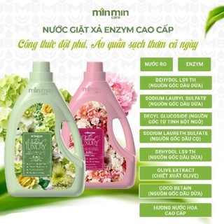 Thùng Nước giặt Xả Enzym Cao Cấp Min Min Care 6.4 lít Công Nghệ Nhật 6in1 Thơm Mát