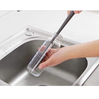 Cọ silicon rửa ly cốc chén tay cầm dài tiện lợi, cọ vệ sinh ly cốc nhà bếp đầu silicon mềm