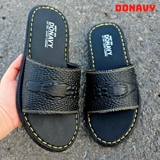  Dép Quai Ngang Nam DONAVY Da Cao Cấp Dâp Vân Cá Sấu Crocodile Siêu Nét D.CSDN 