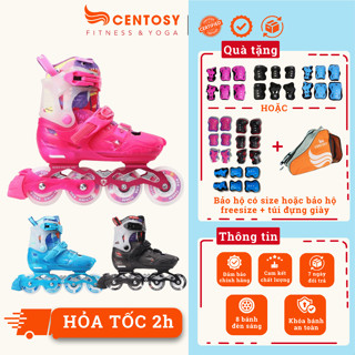 Giày Patin Trẻ Em [ CENTOSY ] Flying Eagle L8 - 8 Bánh Phát Sáng, Phanh Chân An Toàn