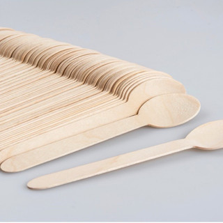 Thìa gỗ , dĩa gỗ gói 100 chiếc sz 16cm