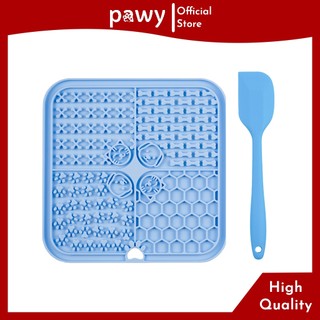 Tấm Liếm Chó Mèo, Thảm Liếm Chó Mèo – Dog Lick Mat - Xanh Dương 21cm x 21cm Dày 1cm