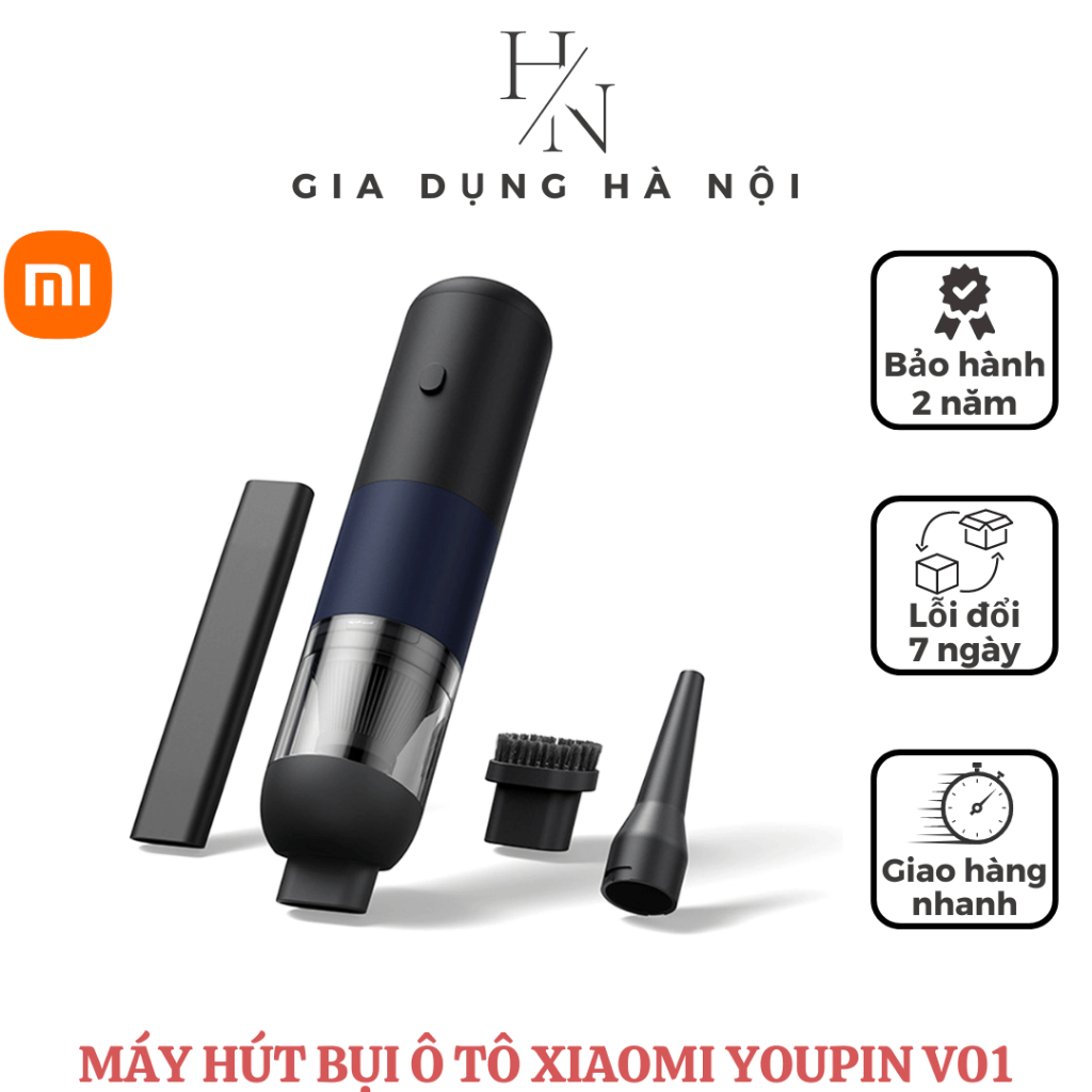 Máy Hút Bụi Cầm Tay Không Dây Xiaomi Youpin V01 - Công Suất 120W - Máy Hút Bụi Cầm Tay Không Dây Ô Tô - Bảo Hành 2 Năm