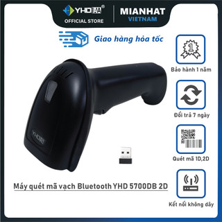 Máy quét mã vạch bluetooth yhd 5700db 2d - máy bắn mã vạch không dây kết nối bluetooth/ 2.4g dùng trên điện thoại, pc