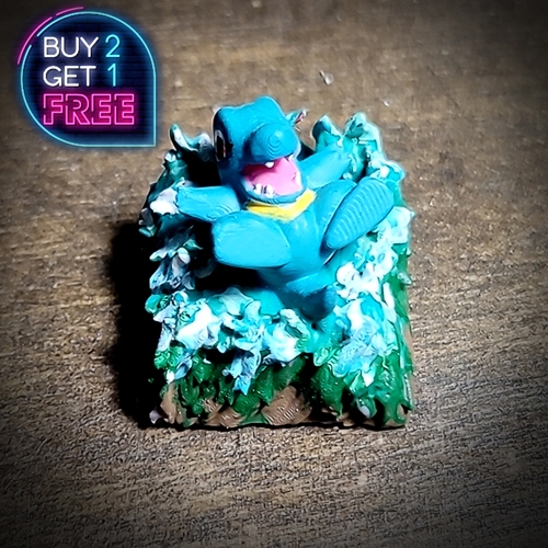 totodile keycaps, pikachu, bàn phím cơ hoạt hình, trang trí, artisan keycaps