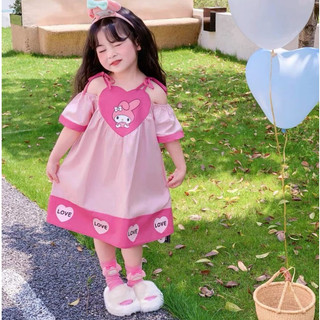 Váy bé gái- Váy bé gái 2 dây hình tim dễ thương cho bé từ 1 tuổi đến 5 tuổi