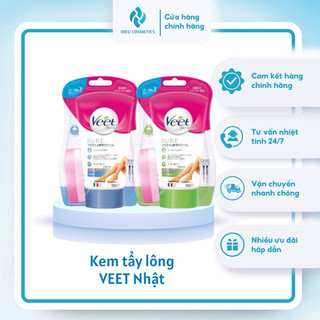 Kem tẩy lông Veet Silk & Fresh Nhật Bản dành cho da nhạy cảm 150g