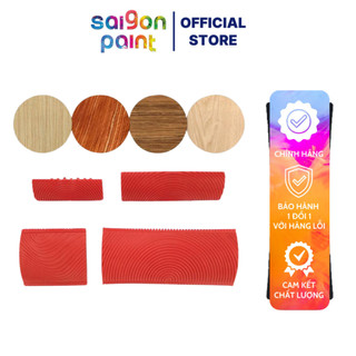 (Tặng Cọ Quét) Dụng Cụ Tạo Vân Gỗ (Combo 2 Bộ Gồm 4 Cây Cọ) Tạo Vân Giả Gỗ Sắt Mạ Kẽm, Tạo Vân Gỗ Bề Mặt Xi Măng