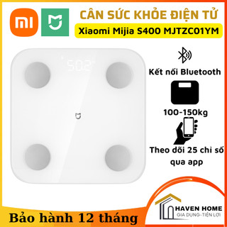  Cân Sức Khỏe Điện Tử Thông Minh Xiaomi Mijia S400 MJTZC01YM - Đo 25 Chỉ Số Cơ Thể - Kết Nối App Thông Minh 