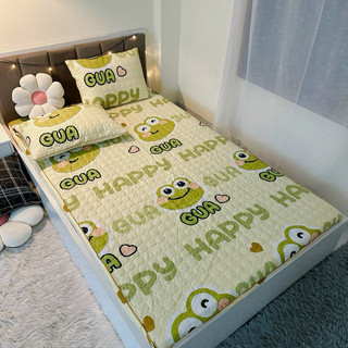 Bộ ga gối chun trần bông cotton poly , ga trải giường trần bông mỏng bo chun bọc đệm size M2 , m4 , m6 , m8