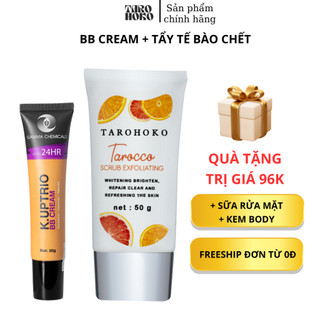 TAROHOKO COMBO 1+1 SẢN PHẨM TẨY TẾ CHẾT TAROCCO 50G + KEM NỀN BB.CREAM 30G |GAMMA|