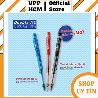 1 cây bút bi double a bliss ball pen 0.7mm mực xanh, đỏ, đen