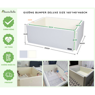 [Chính hãng Bonitabebe] Giường Bumper đa năng cho bé size Deluxe 200*160*h70cm nhập khẩu Hàn Quôc
