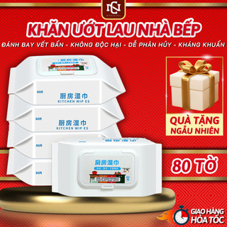 Khăn Giấy Ướt Lau Bếp Đa Năng Vệ Sinh Nhà Bếp, Bát Đĩa An Toàn Cho Da