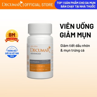 Viên uống Decumar Advanced ngừa mụn, giảm nhờn, 30 viên - VCM01