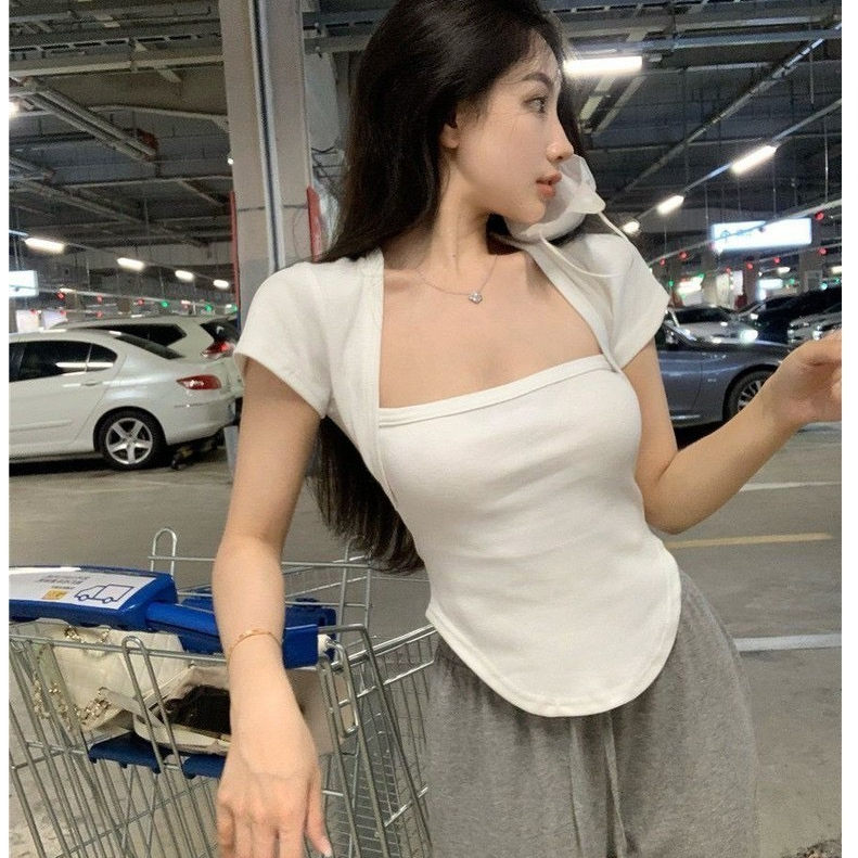 Áo thun nữ cộc CỔ VUÔNG phong cách Hàn Quốc CaMa Store M1475