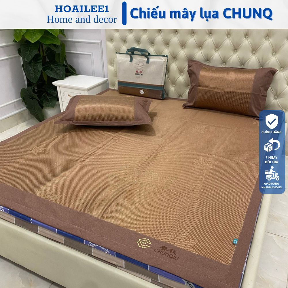 Chiếu Mây Điều Hòa Chunqiu HOAILEE1 Kết Hợp Lụa Tơ Tằm Cao Cấp Thoáng Mát Mùa Hè