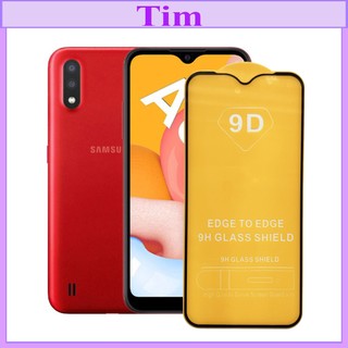 "Kính cường lực Samsung A01" 9D Full màn hình, Ảnh thực shop tự chụp, tặng kèm bộ giấy lau 1/2 TIMShop