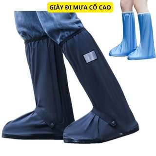 Giày đi mưa cổ cao chống thấm nước có đế chống trơn trượt cao cấp