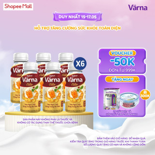 Combo 6 lốc 6 chai sữa bột pha sẵn Värna Elite - Chứa Sâm Ngọc Linh Đông Trùng Hạ Thảo (36 chai x 237ml) - Varna