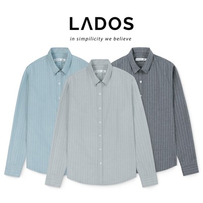 Áo sơ mi nam dài tay kẻ sọc LADOS-8153 vài thời trang kiểu dáng Hàn Quốc, dày dặn, dễ phối đồ