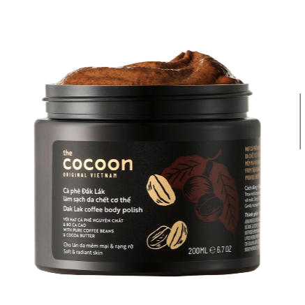 Cà phê Đắk lắk làm sạch da chết COCOON 200ml 600ml