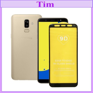 "Kính cường lực Samsung J8 2018 " 9D Full màn hình, Ảnh thực shop tự chụp, tặng kèm bộ giấy lau kính TimShop