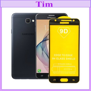 "Kính cường lực Samsung J5 Prime " 9D Full màn hình, Ảnh thực shop tự chụp, tặng kèm bộ giấy lau kính TimShop