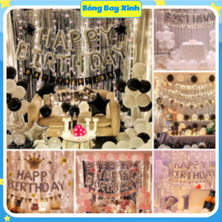 Set bóng bay trang trí sinh nhật, set trang trí sinh nhật người lớn,trang trí sinh nhật bé trai, bé gái - bóng bay xinh